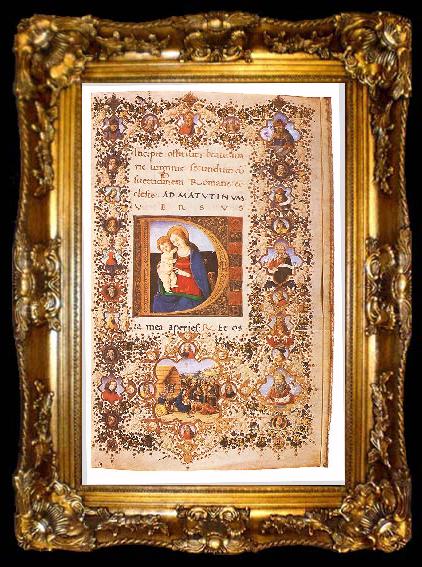 framed  CHERICO, Francesco Antonio del Prayer Book of Lorenzo de  Medici uihu, ta009-2